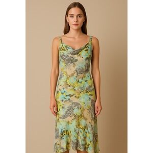 Dressbarn Women's Dress Fit & Flare Asymmetric Fairy Boho S Y2k Vintage